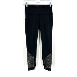 Lululemon Pace Rival Crop Marathon Leggings Black Size 4
